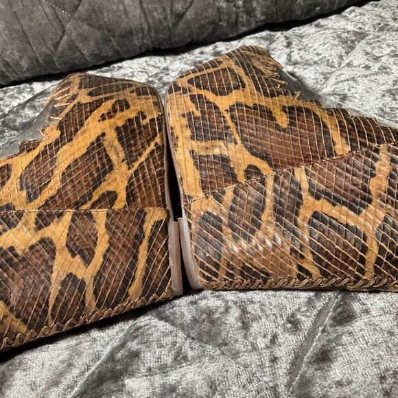 Jeffrey Campbell Audrey-Two Wedge Heels 9 Leather- Animal Print platform party - Picture 14 of 15